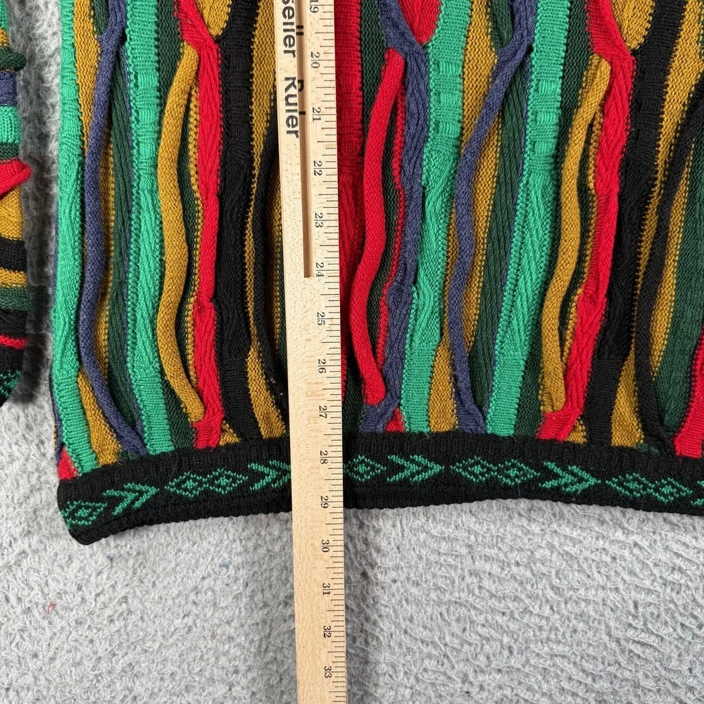 Vintage Coogi Sweater Mens Large Multicolor Australia Mercerised Hip‎ Hop 90s